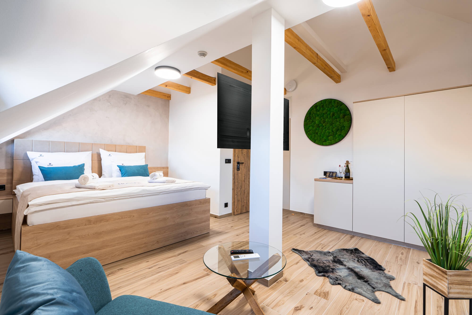 Liščí vrch – podkrovní dvoulůžkový pokoj Deluxe – fotografie 2